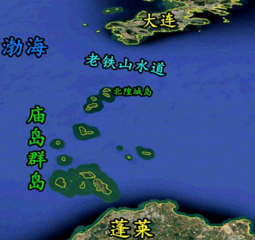 毛主席真是高明，不服不行！原来今天的渤海能完全属于中国，没有一艘外船胆敢驶入，完