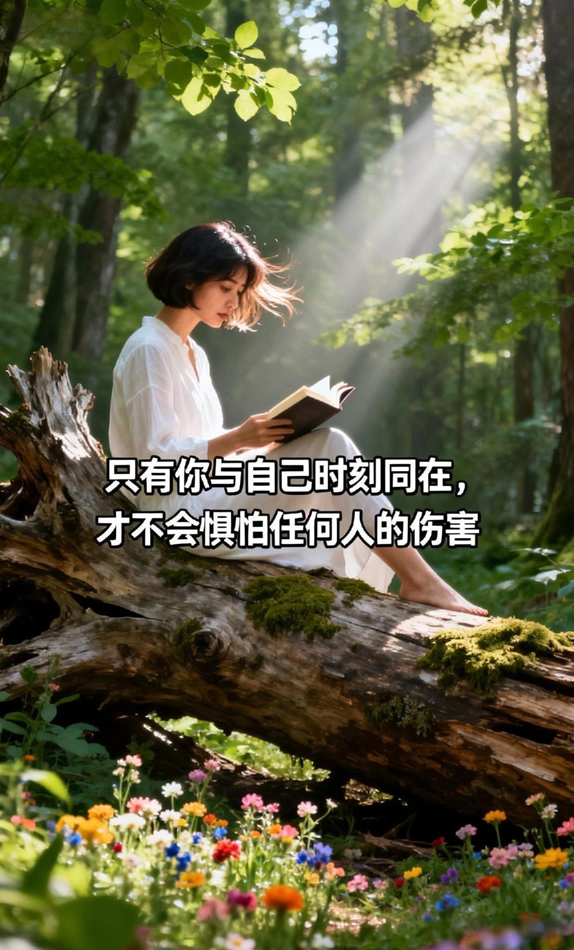 当一个人和自己时刻同在，就不会惧怕任何人的伤害。
真正的强大，不是筑起隔绝外界的