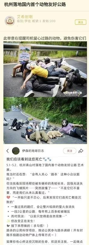 的确，某些人还是吃得太饱了。
杭州落地国内首个动物友好公路。
刚开始看到这句话，