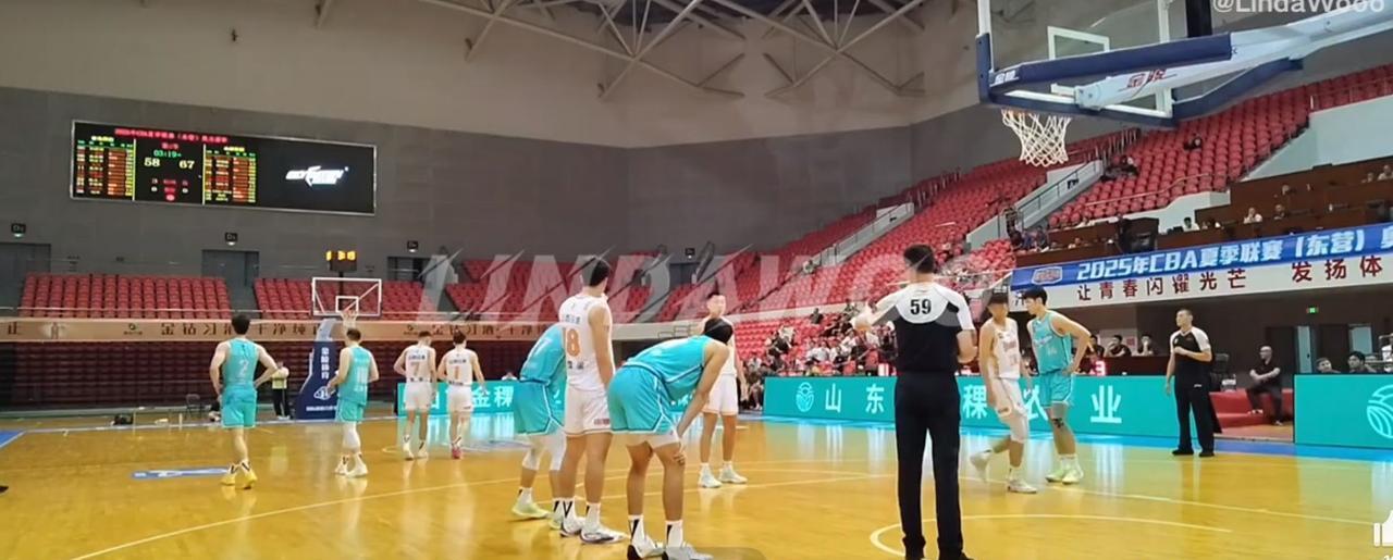 陈林坚休战，山东男篮66:76不敌青岛国信，结束了CBA夏季联赛东营站最后一场比