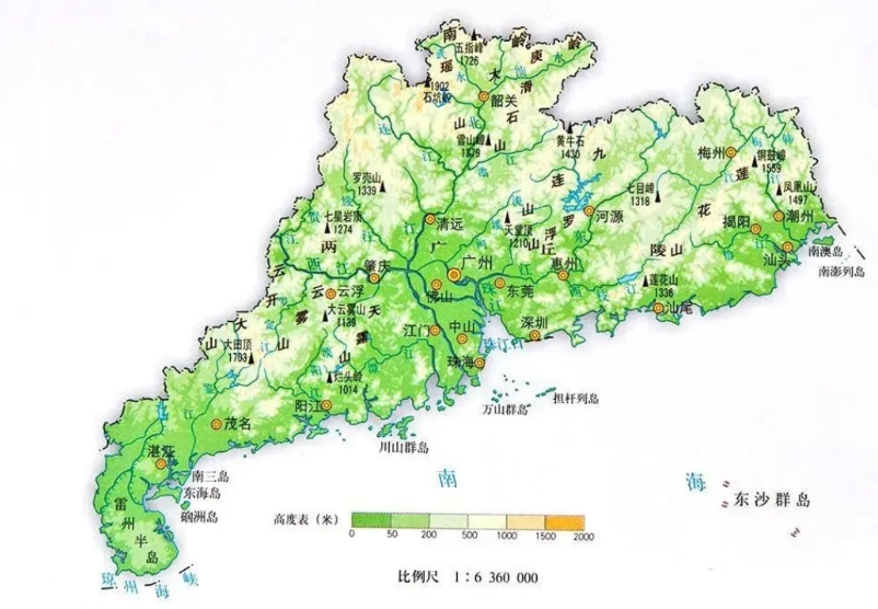 广东雨水那么大，一个正经的湖泊都没有？广东省多年平均降水量1787毫米，在全国各