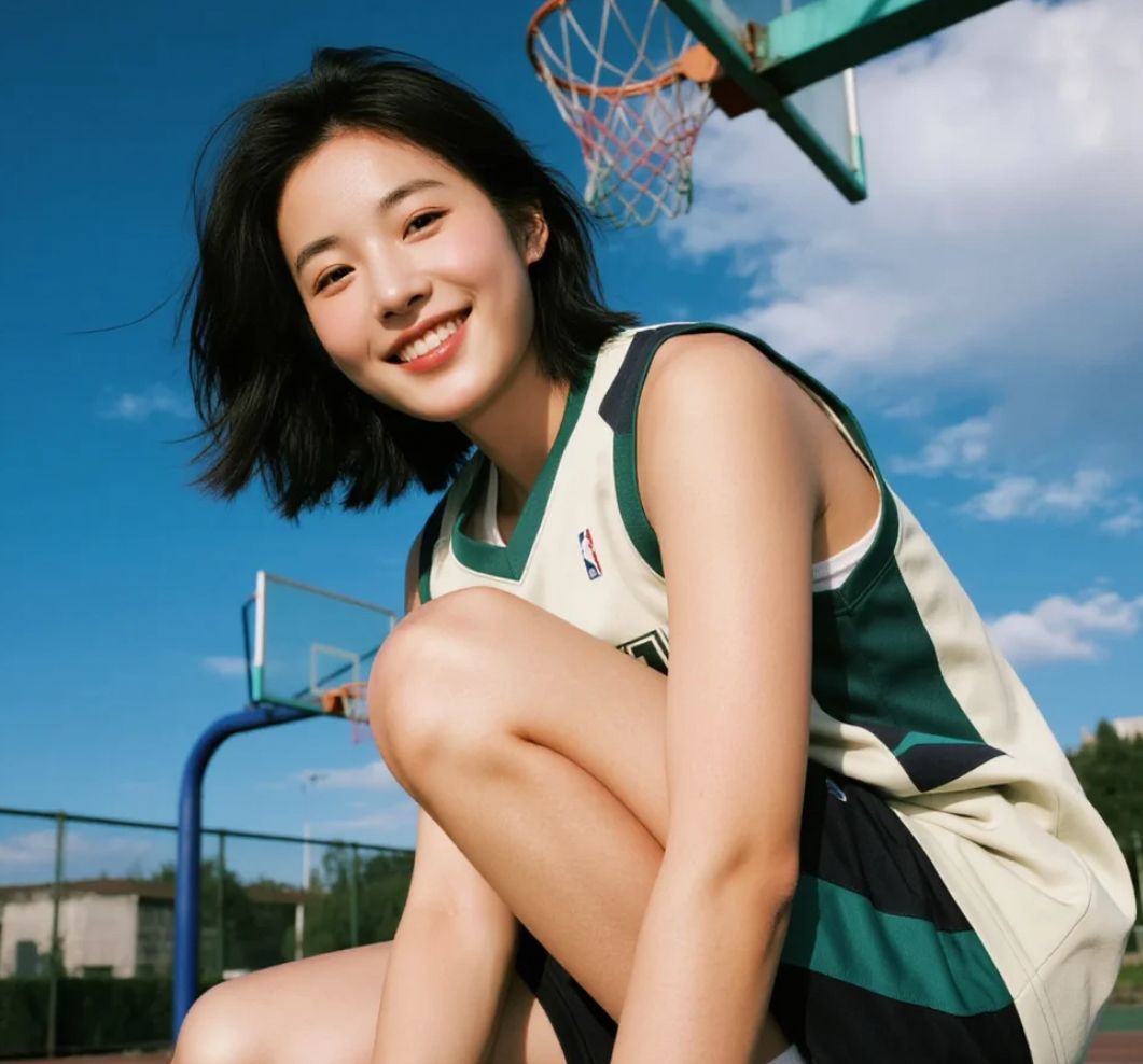 她的篮球服穿搭融合了运动风和性感美学！