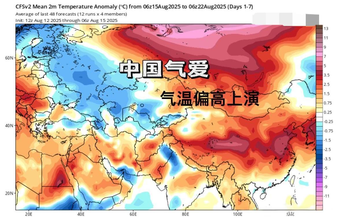 【远期天气观望】根据CFS环流预报 未来一个月当中 冷色调从深到浅不断缩减。暖色