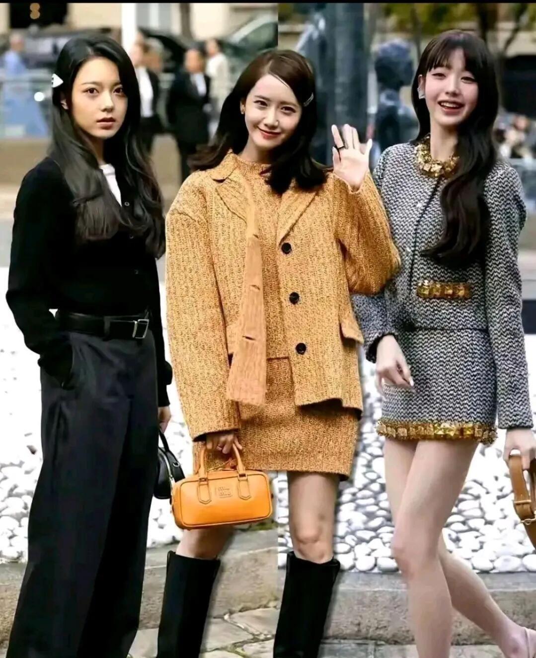 原来觉得赵金麦长得很一般，这样和其他女明星的合影，她就变得越来越耐看了。
大眼睛
