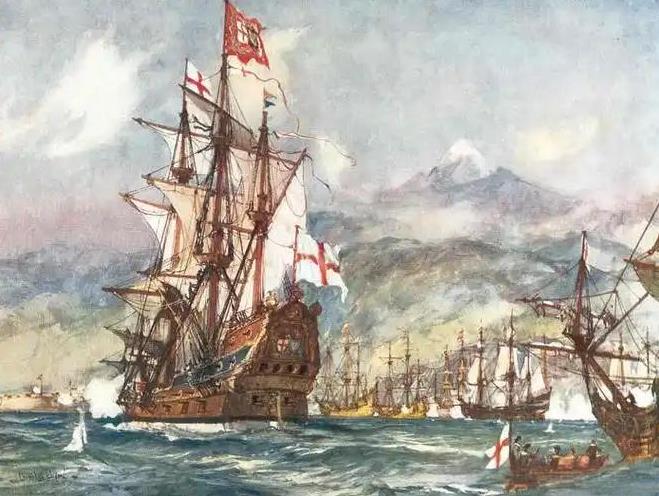 1596年6月初，英国又一支规模空前的远征船队出航，吸取第一次无敌舰队入侵前德雷