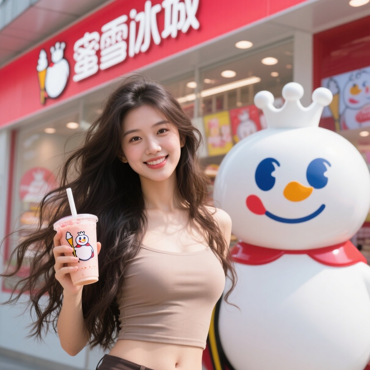 蜜雪在手美在侧，这样的组合你爱了吗？