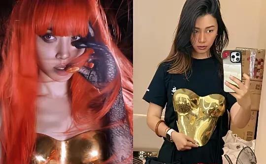 笑死我了，蔡依林穿的抹胸，到了正常人面前，这是一个面具吧，哈哈哈哈哈哈哈。真的觉