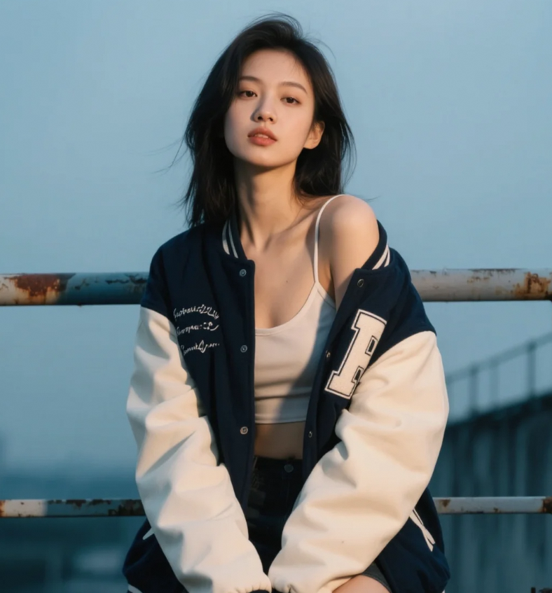 用穿搭书写态度：棒球夹克美人的高街宣言