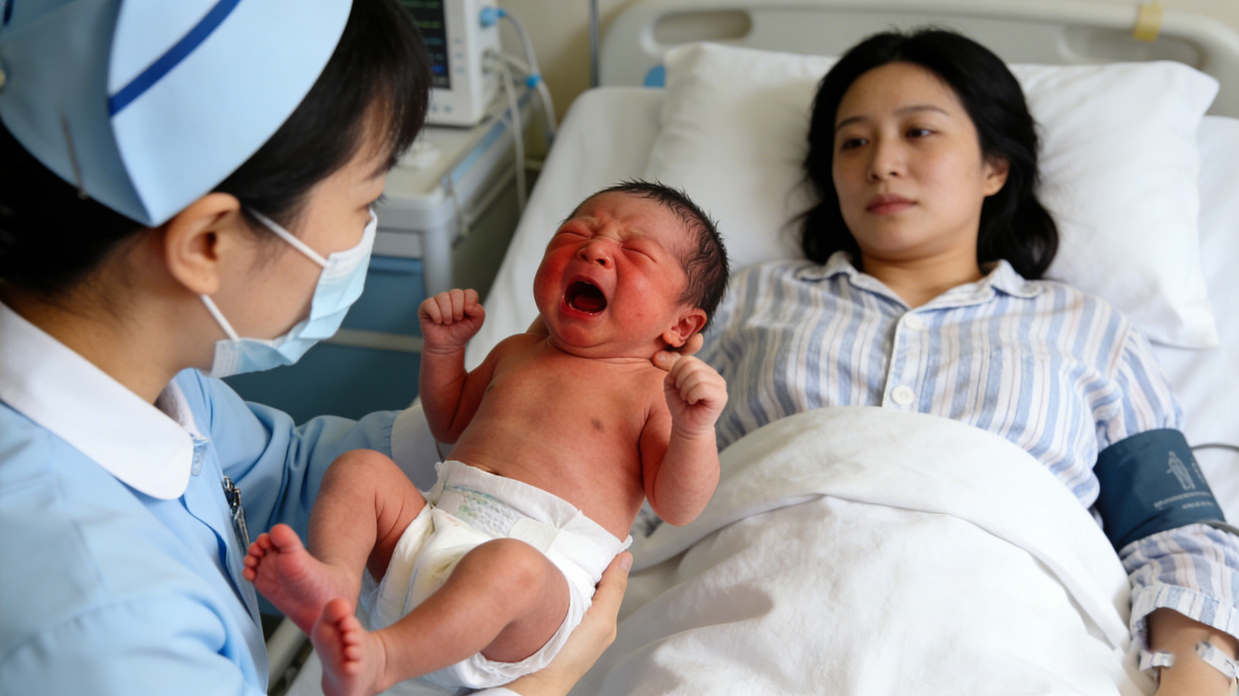 山东新生儿哭闹难哄，妈妈一靠近就秒变乖巧