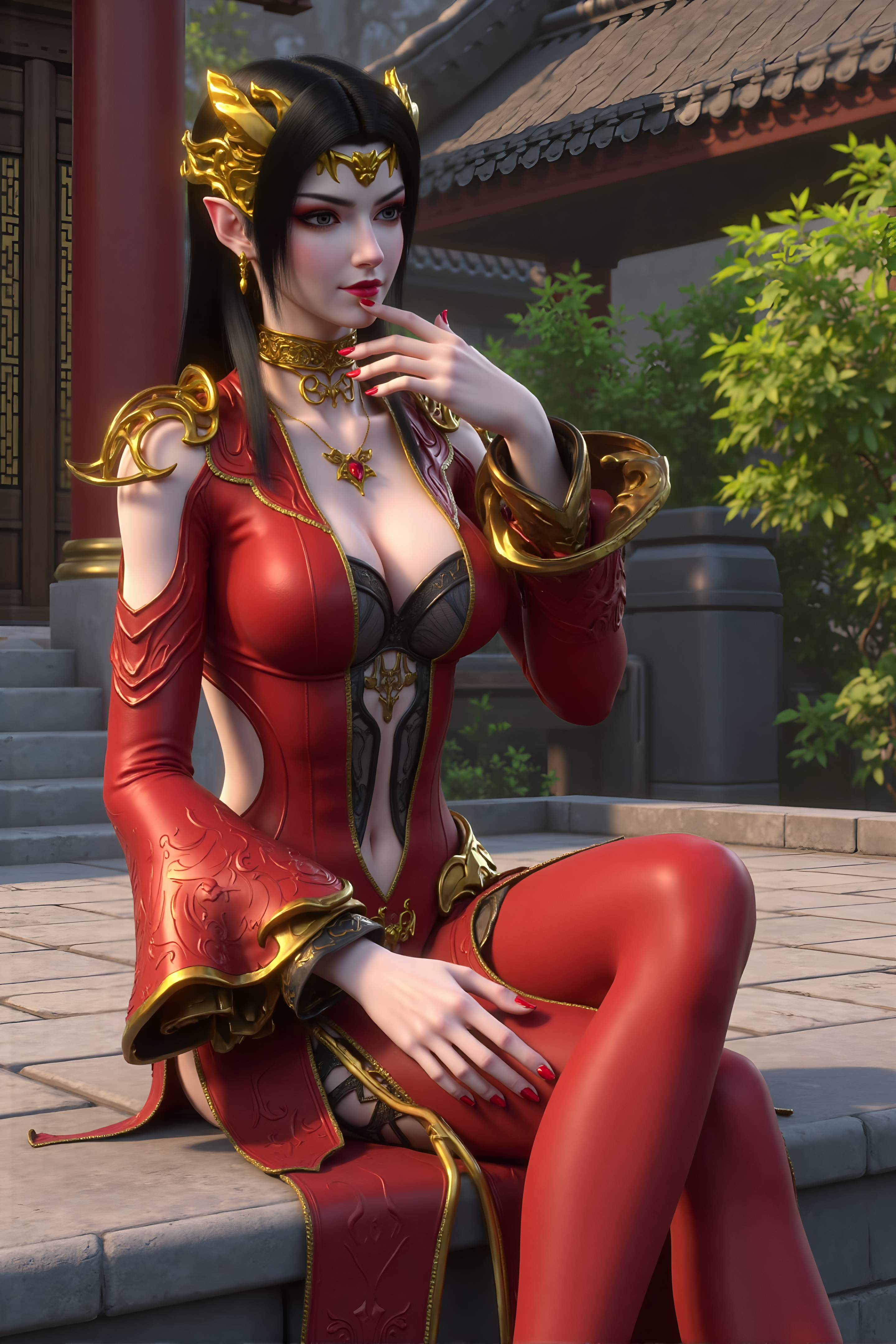 国漫女神超写实AI建模：斗破苍穹美杜莎女王壁纸！