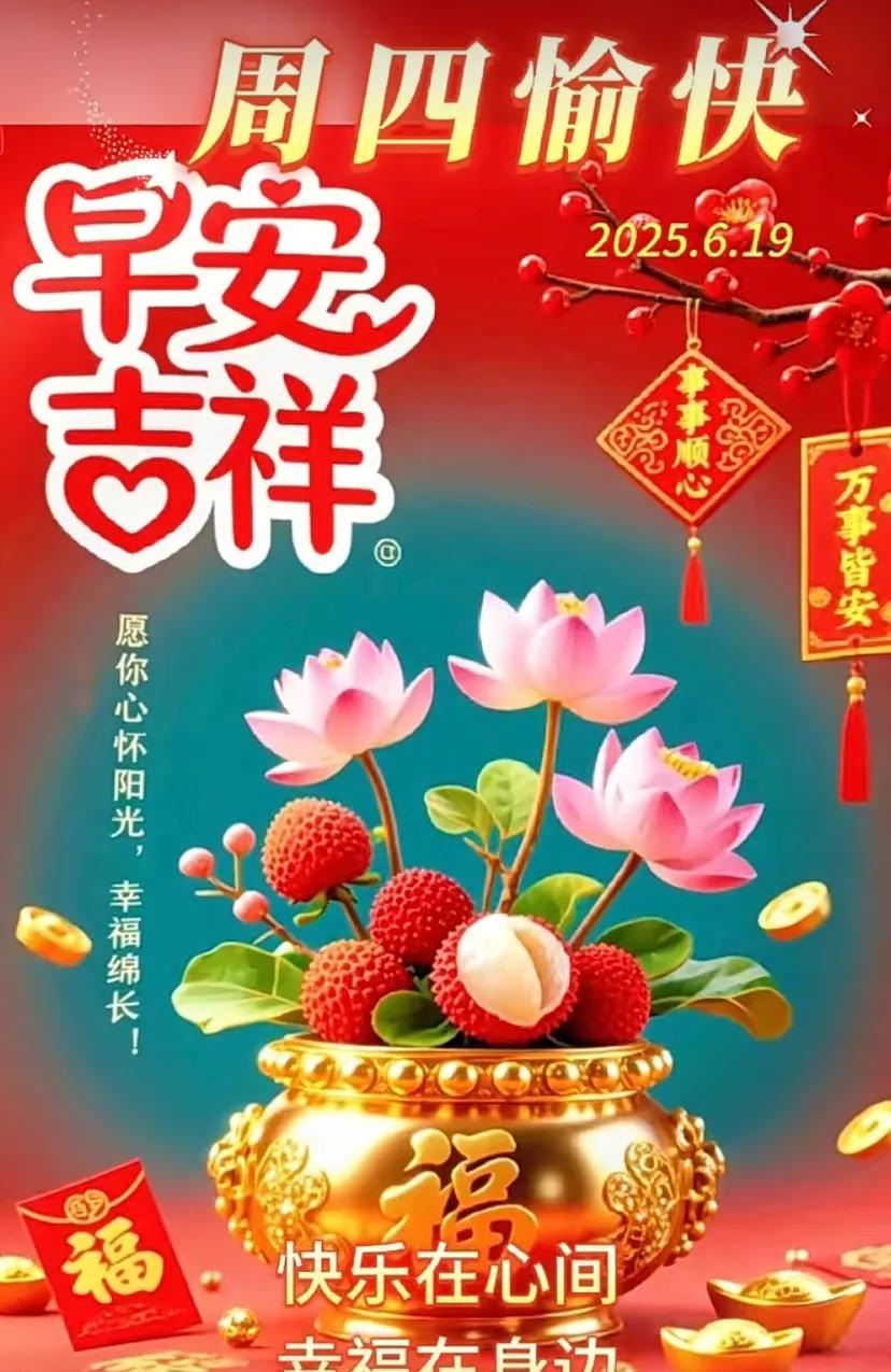 06.19 阳光明媚，幸福五月，愿你吉祥如意！
周四快乐！
