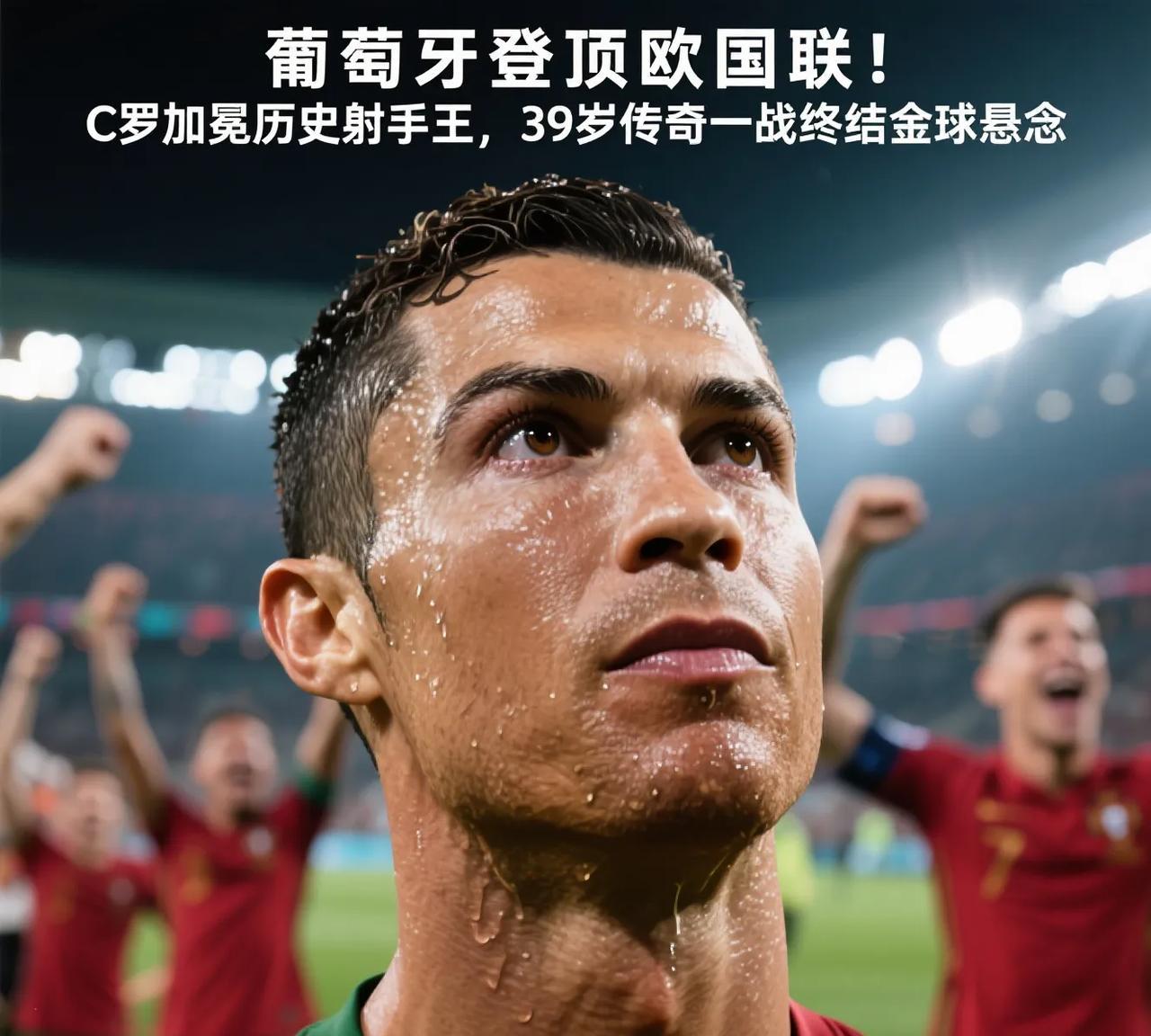 葡萄牙登顶欧国联！C罗加冕历史射手王，39岁传奇一战终结金球悬念
【史诗之夜完美