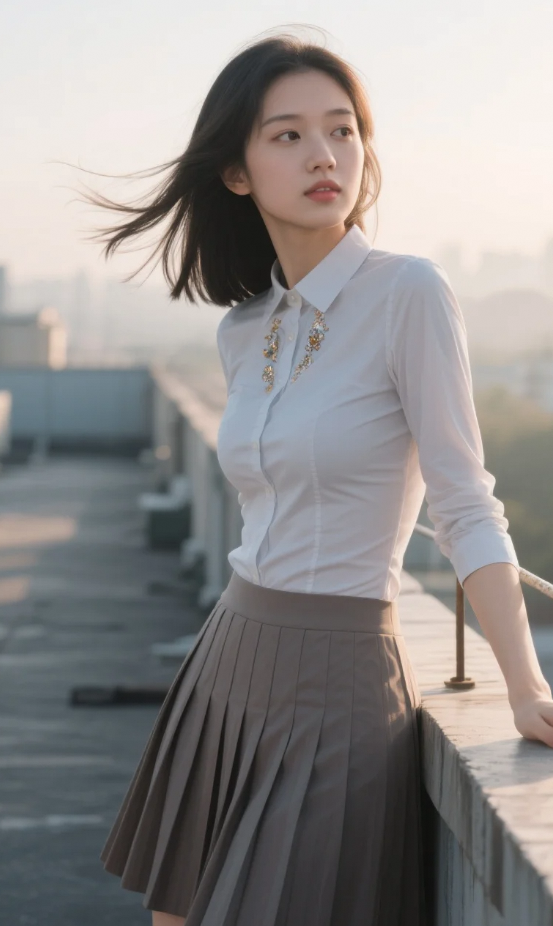 她把整个黄昏含在嘴里咀嚼