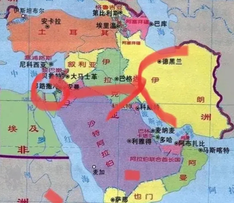耐人寻味啊，以色列千里奔袭伊朗袭击，伊朗回复要报复以色列，约旦，伊拉克突然关闭领