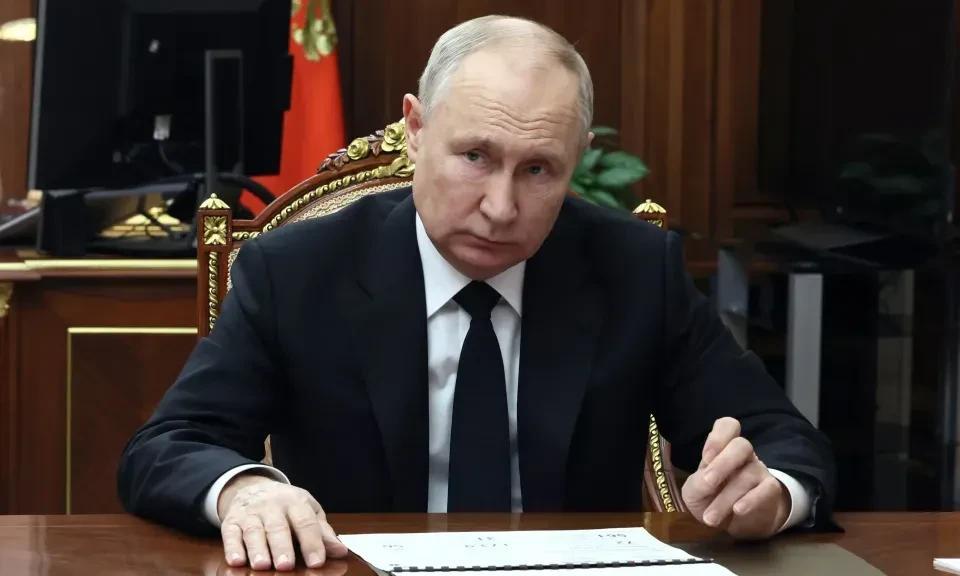 当地时间8月1日，俄罗斯总统普京在瓦拉姆岛与到访的白俄罗斯总统卢卡申科会晤后答记