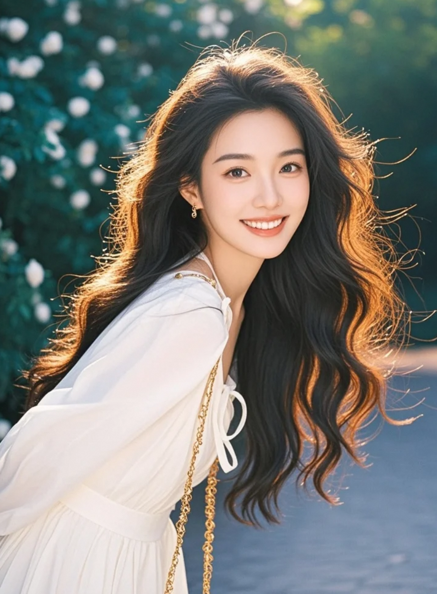 清新脱俗的气质，温柔的笑容，是她最美的妆容