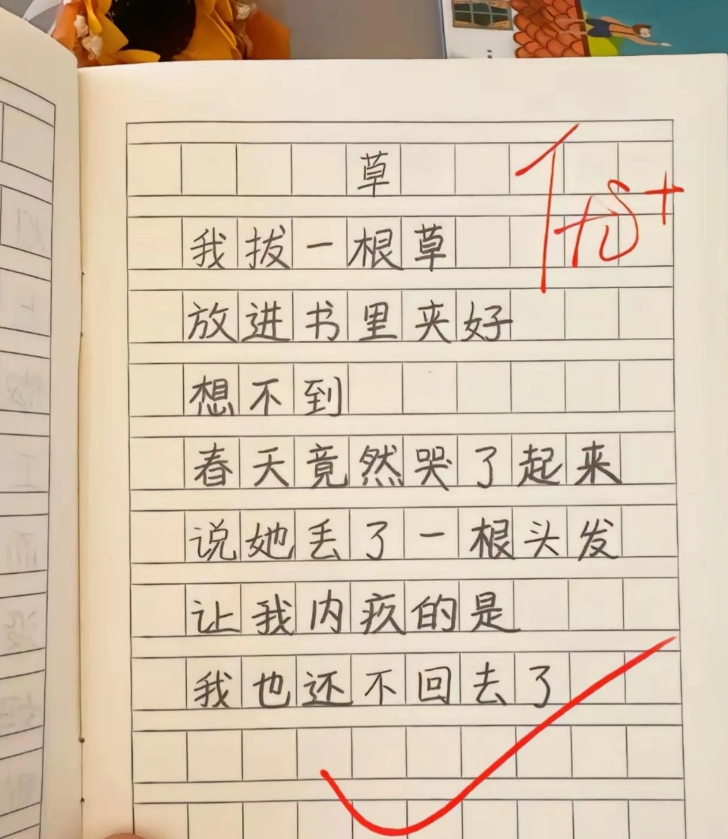 这篇小作文让我佩服的五体投地！
越来越接近一个小诗人的水准了！