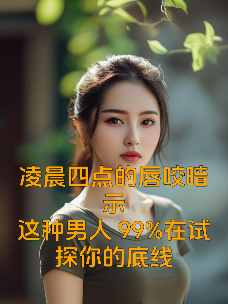 晨四点的唇咬暗示：这种男人99%在试探你的底线