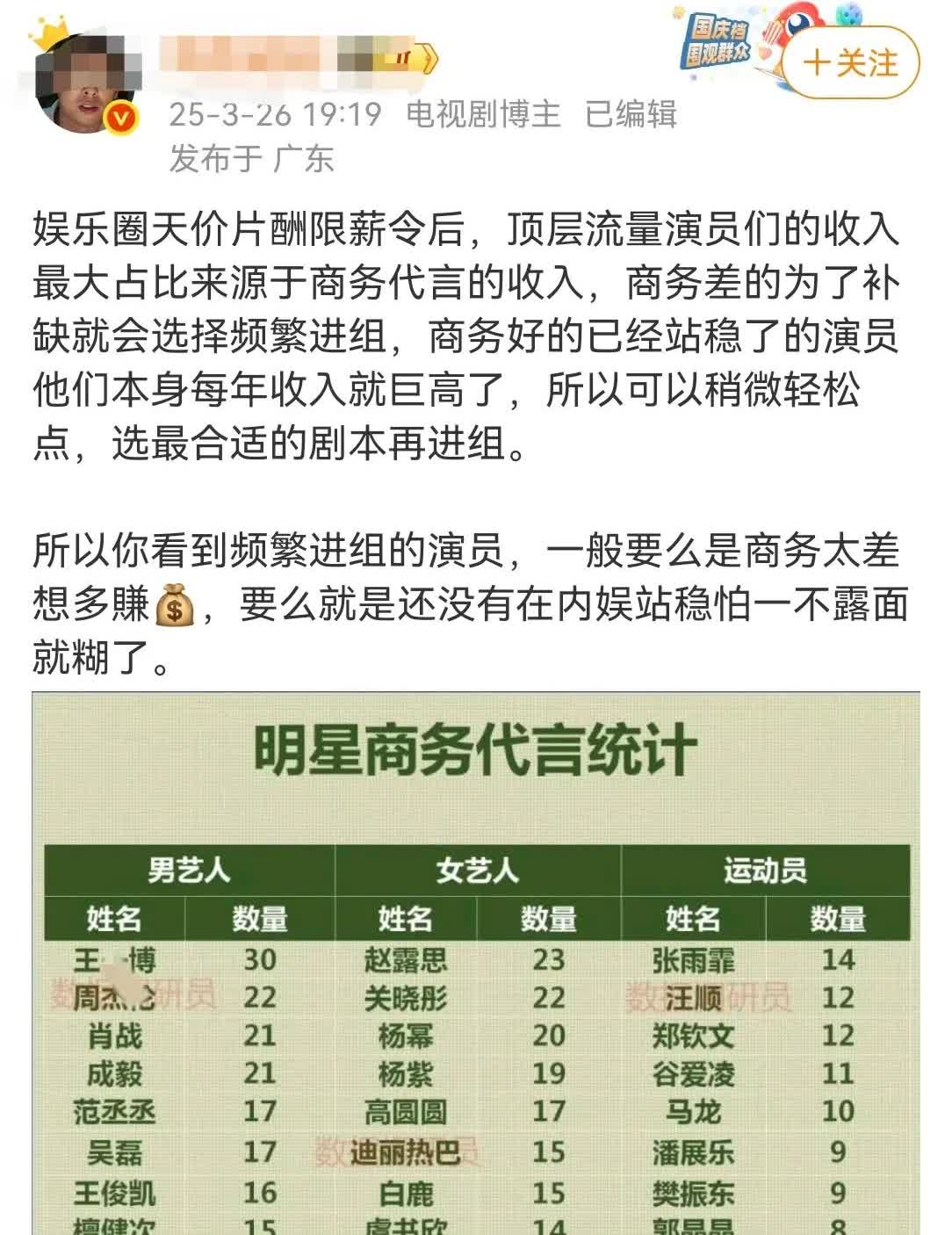 代言究竟是以数量论成败？还是以质量比输赢？
其实，在肖战这里他或许并不在意这些
