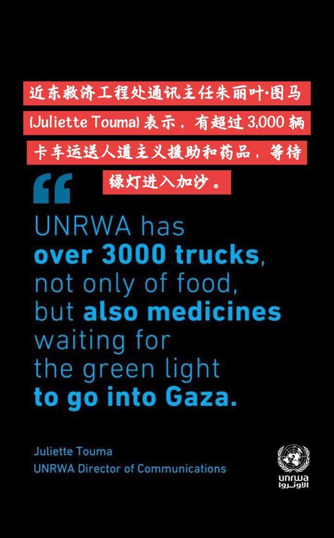 近东救济工程处通讯主任朱丽叶·图马 (Juliette Touma) 表示，有超