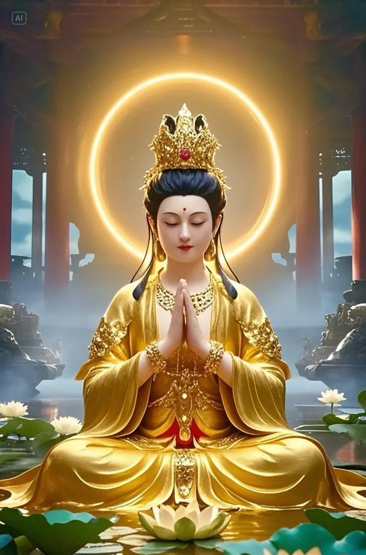 老言古语记心间，碰到菩萨需诚拜。千万别信邪念来，留下福语“万事顺”。不拜就走福已