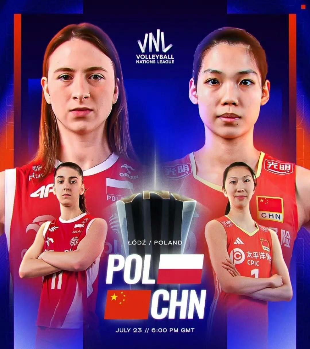 中国女排VS波兰女排焦点大战一触即发！总决赛1/4决赛官方宣传海报出炉，吴梦洁和