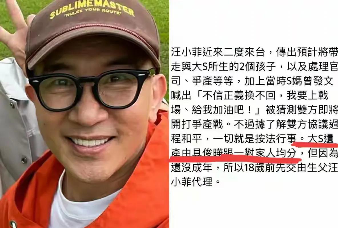 真想不通，大S咋就这么糊涂，怎么会给具俊晔也留了一份遗产呢？
像具俊晔这种来时一