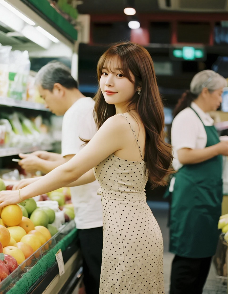 阳光、水果与她：水果店里最动人的风景线图集