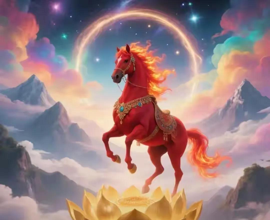 见到红马，好运连连
鸿运当头，马上发财