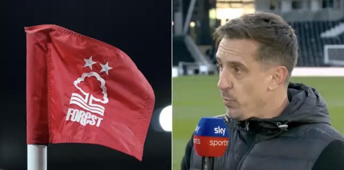 这个新闻也算是活久见了：内维尔被禁止结果英超最后一轮森林VS切尔西的比赛
英超最