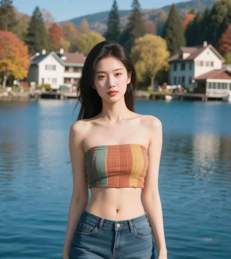 湖面泛起微光，像极了我的小心情