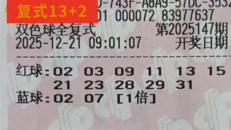 千元复式票与千元胆拖票对决，谁能脱颖而出？25147期双色球晒票欣赏