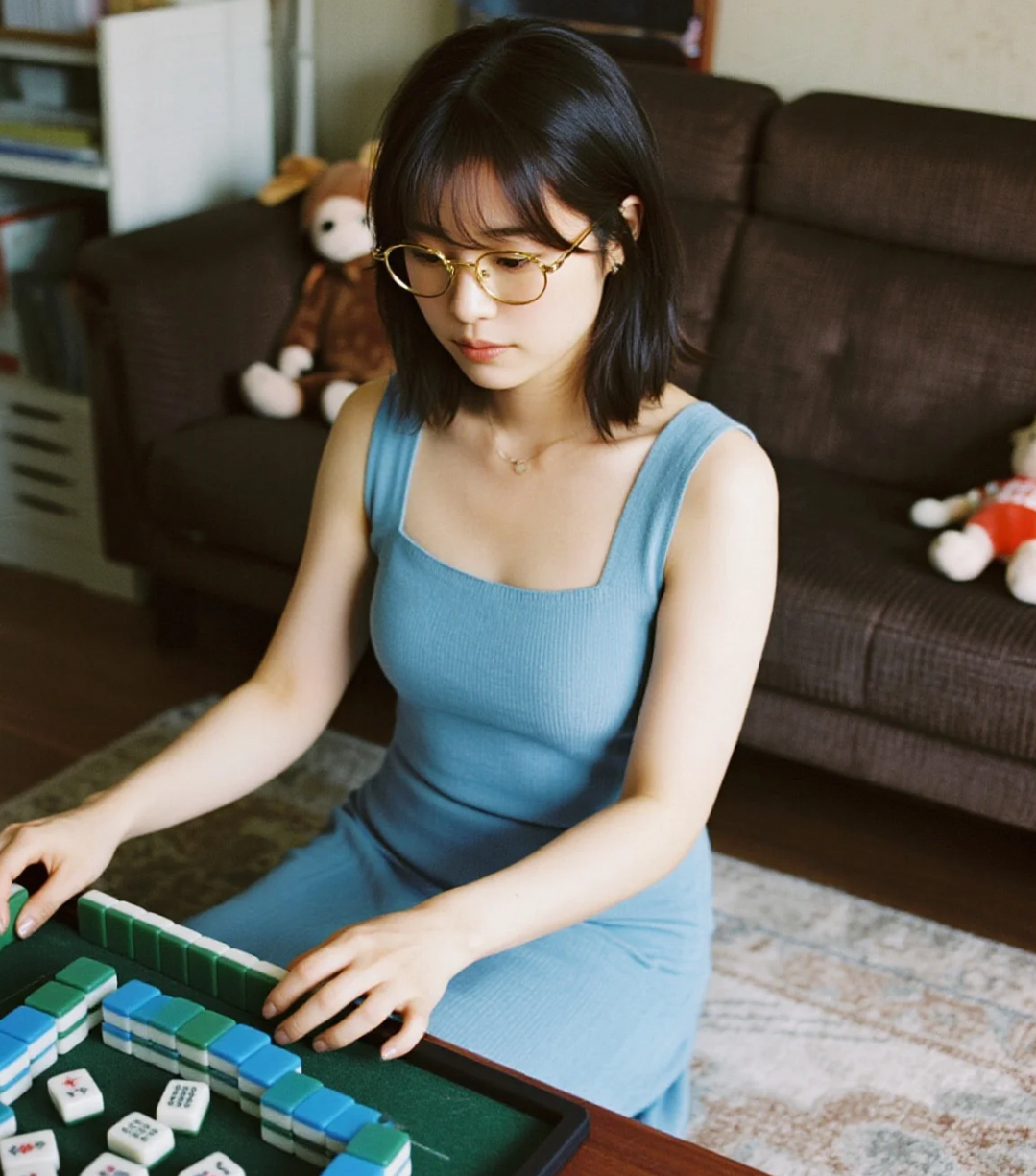 光影中的轮廓：逆光拍摄沙发上的唯美清纯侧影