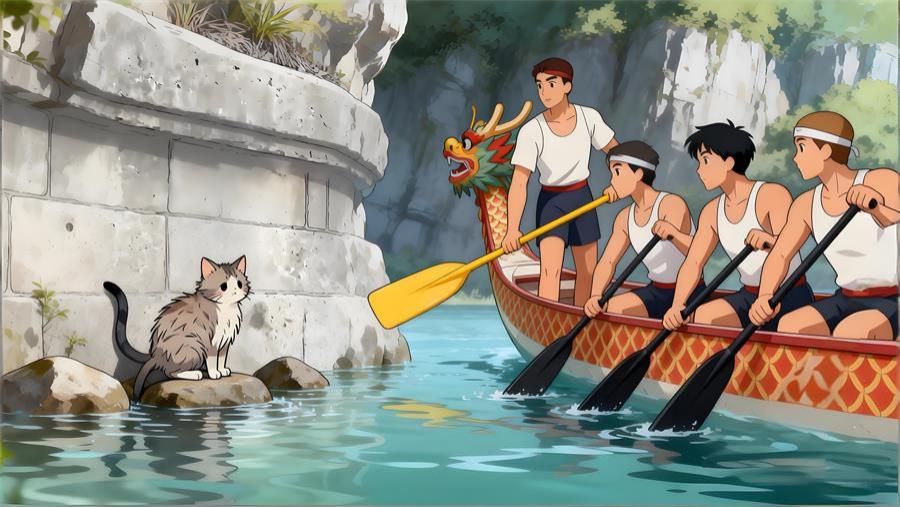 “训练途中顺手救起落水狸花小猫托举上岸”的苏州龙舟队身份曝光。