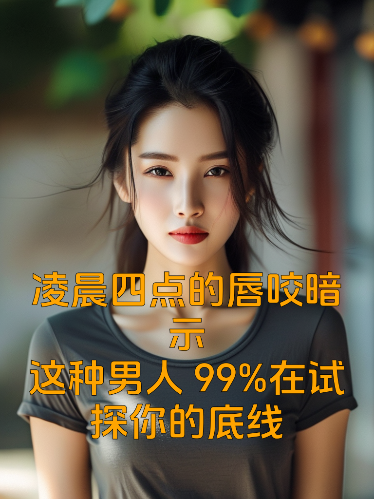 晨四点的唇咬暗示：这种男人99%在试探你的底线