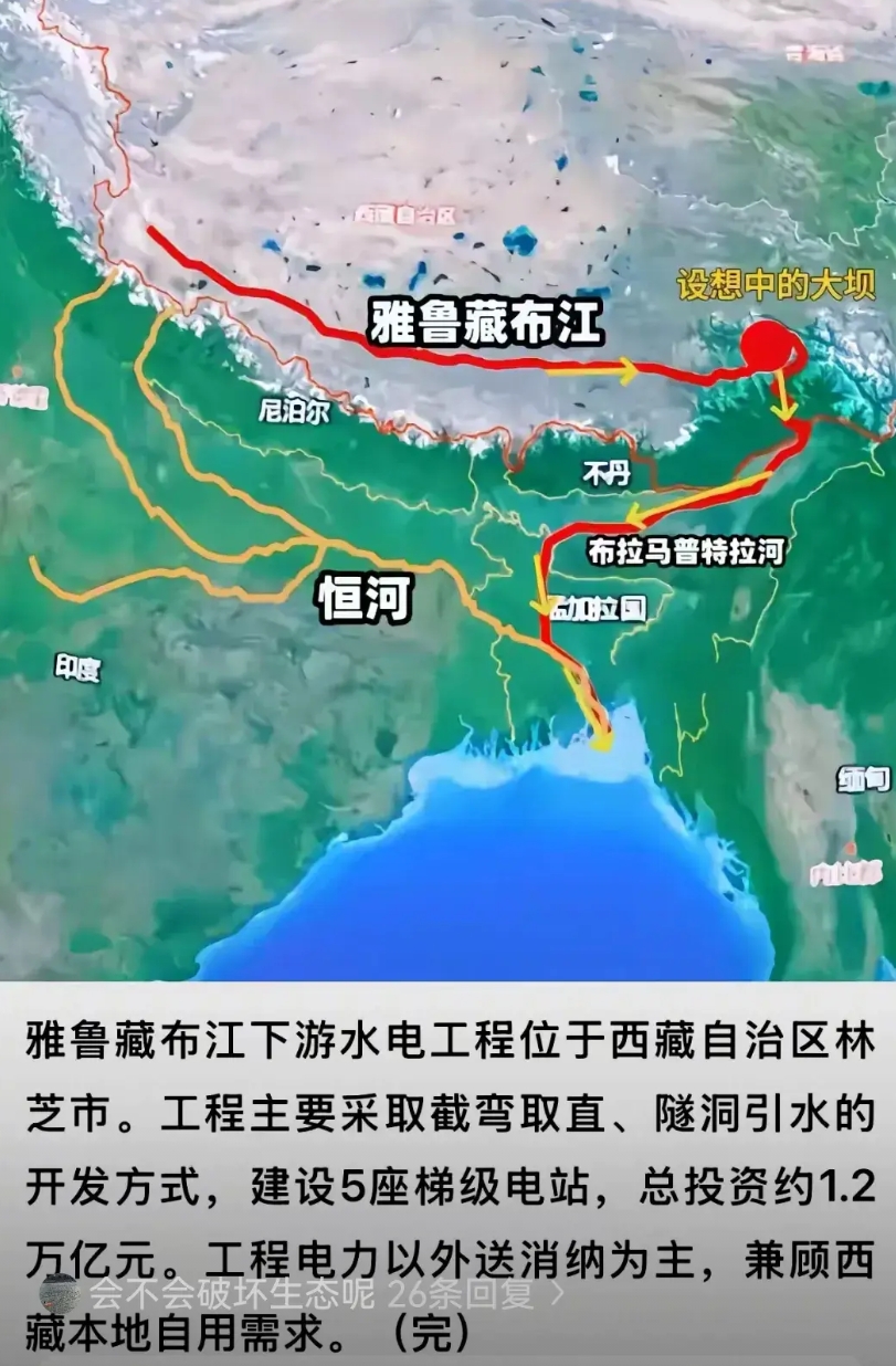 雅江水电站的开工，将创造多个世界之最：
1世界上投资金额最大的水电站
2世界上总