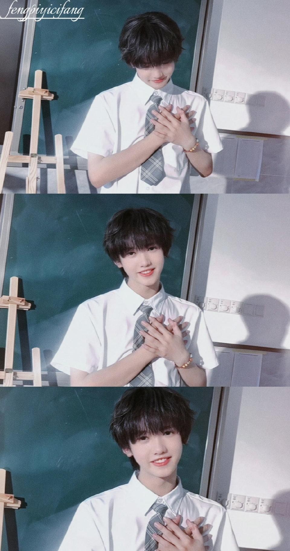 TF家族四代练习生张奕然在考核奖励cover花絮中复刻了金宣虎wink