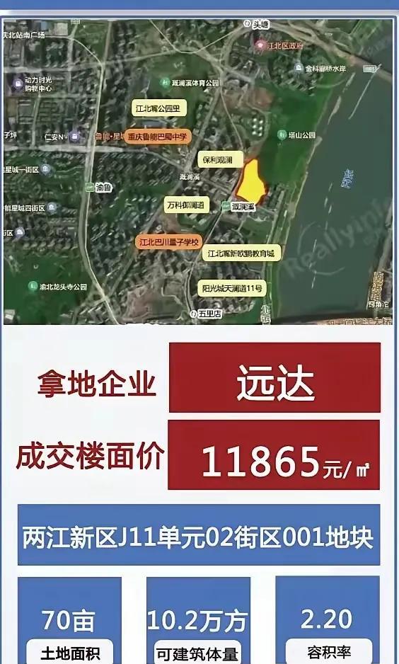 重庆房价还是起不来，这么中心的地块，这个地价确实偏低了，究其原因，其一，大规模建