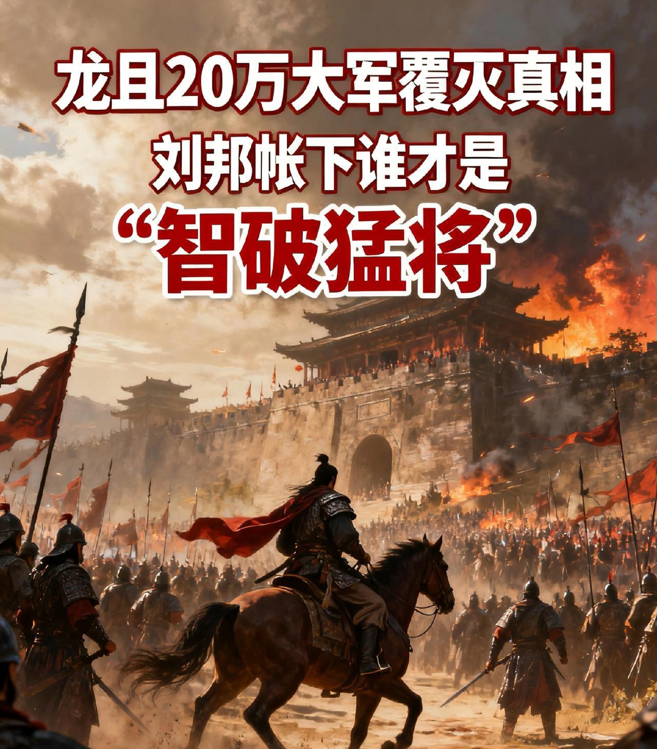 龙且20万大军覆灭真相：刘邦帐下谁才是“智破猛将”的关键？
“项羽麾下第一猛将龙