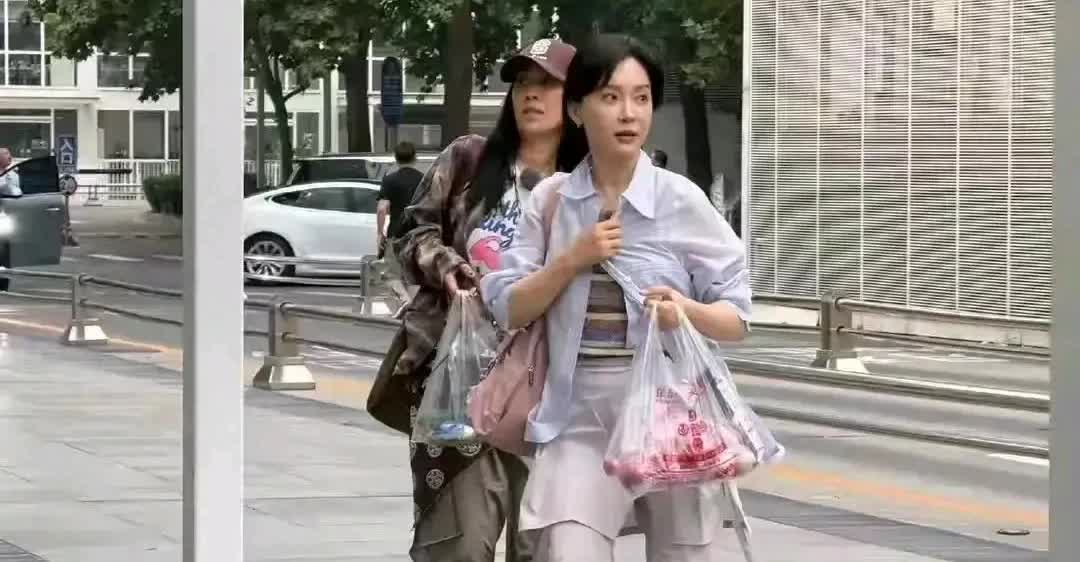 陈数和那英在大街上被偶遇，
两人反差感拉满，
那英像大妈一样！
两人都是很