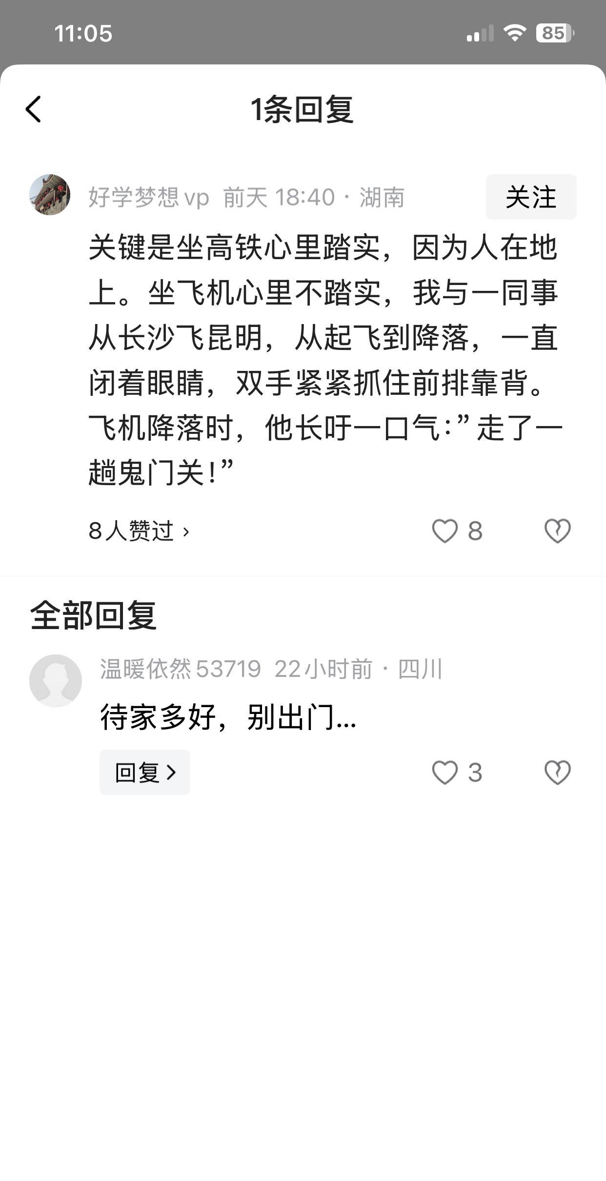 是不是真的有很多人害怕坐飞机？有人发帖说，坐高铁心里踏实，因为人在地上。每次坐飞