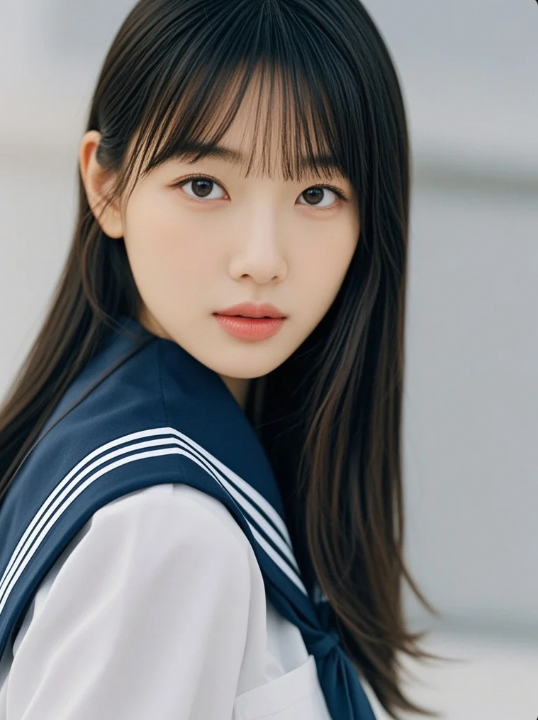 校园的青涩时光里，校服美女的清新气息扑面而来