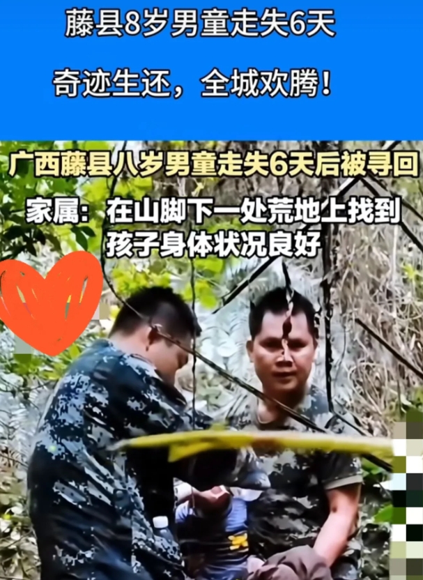真天选之子！
8岁自闭症娃走失6天6夜后竟在小溪“睡大觉”！被发现时身体泡得发白