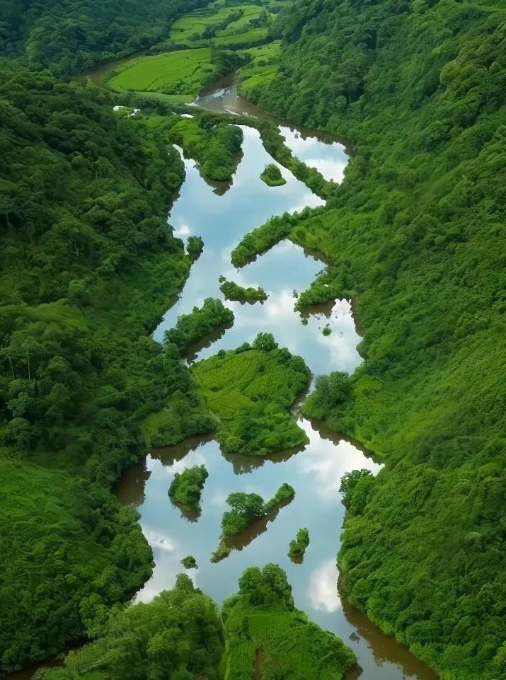 你第一眼看见了什么？
A.山水
B.发财
C.都看见了
