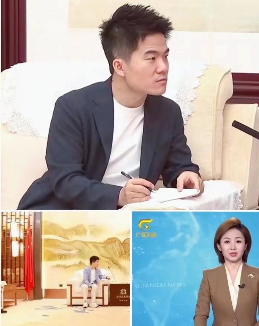 《广西新闻》里，董宇辉一改其幽默放松的神情，让人感觉他仿佛成了聆听领导指示的下级