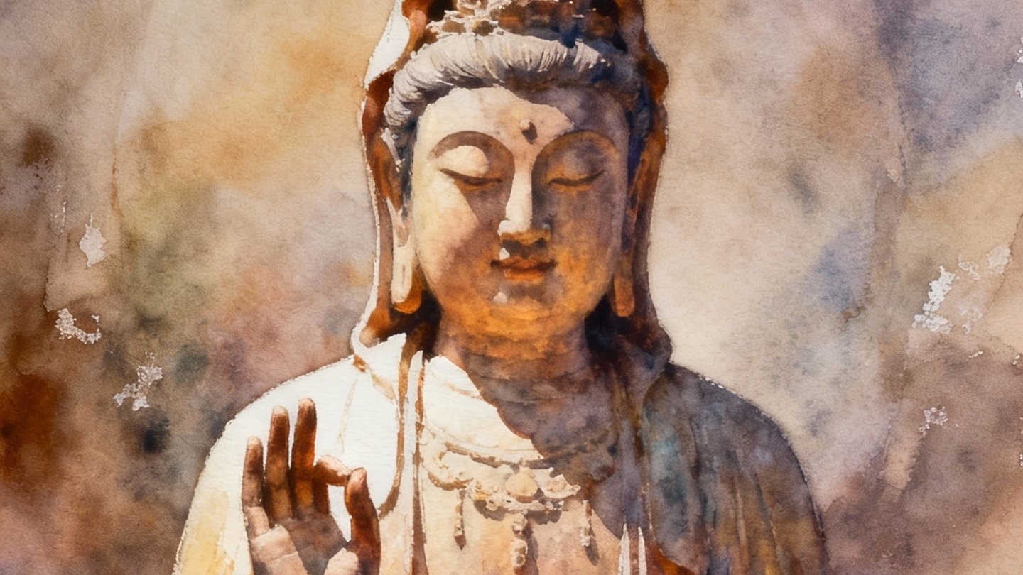 水彩的透明与流动，恰似佛法的无边与包容