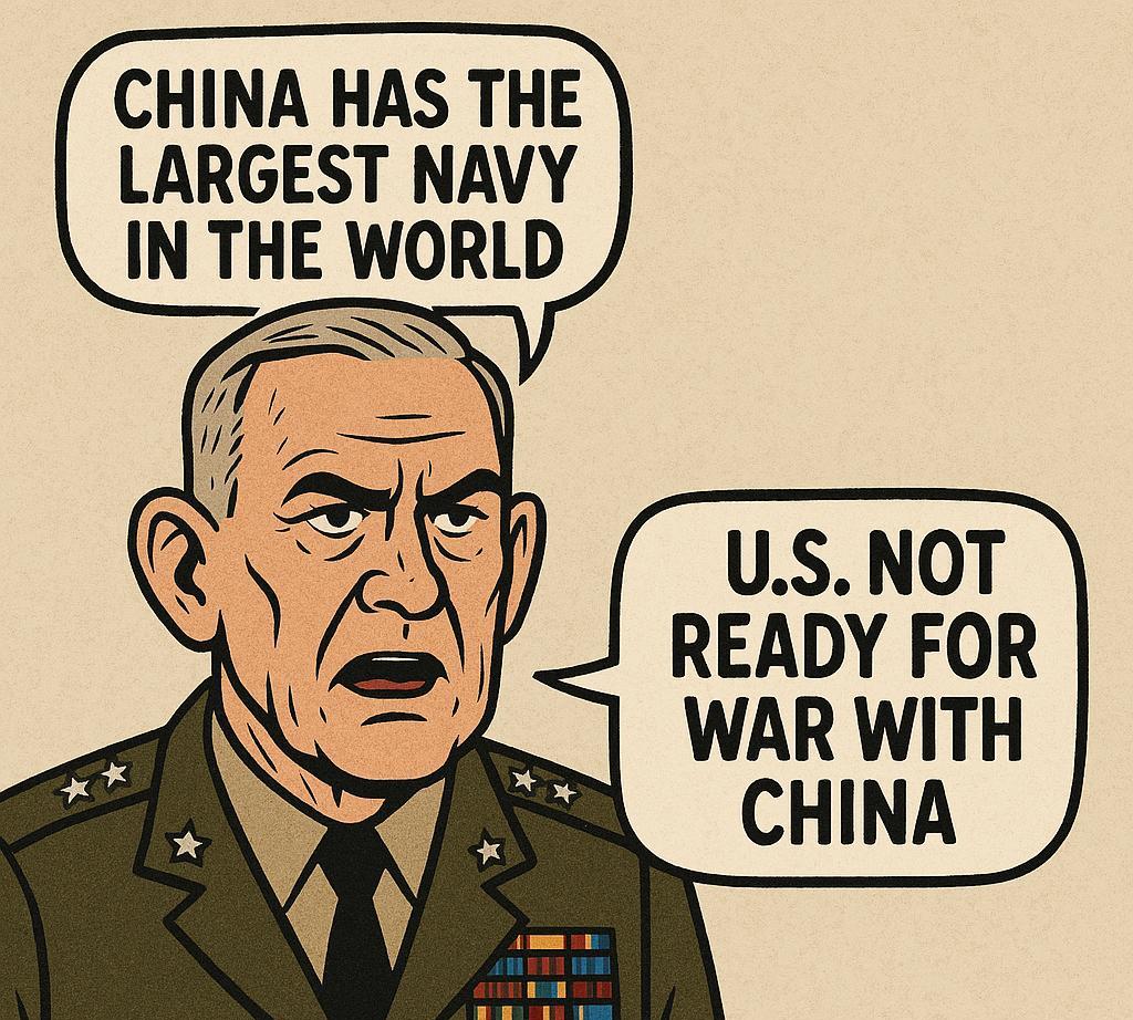 美军最高将领：中国海军全球第一，美军还没准备好与中国的战争
被特朗普提名为参谋长