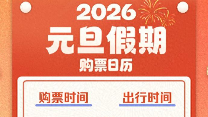 定好闹钟！2026元旦火车票今天开售