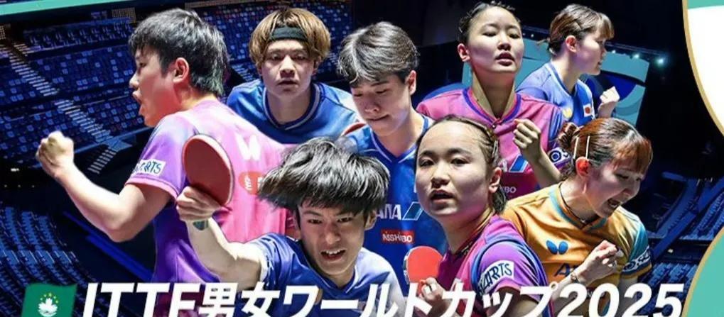 这是日本乒协推出的2025澳门单打世界杯宣传海报。与前不久举行的仁川冠军赛海报只