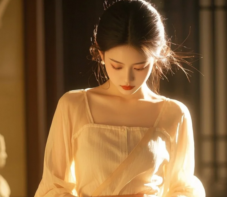 掀开天鹅绒琴盖，月光从彩绘玻璃倾泻而下
